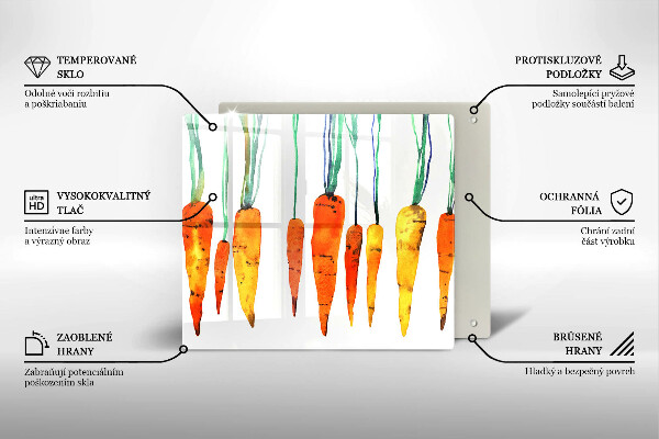 Osłona ściany przy kuchence gazowej Ilustracja marchewki