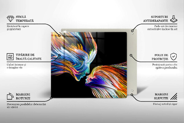 Płyta ochronna na kuchenkę Abstrakcja pocałunek