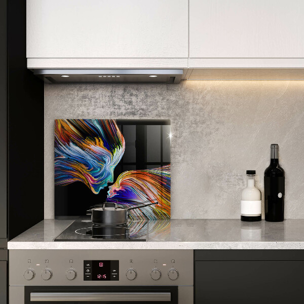 Płyta ochronna na kuchenkę Abstrakcja pocałunek