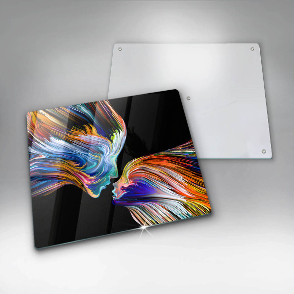 Płyta ochronna na kuchenkę Abstrakcja pocałunek