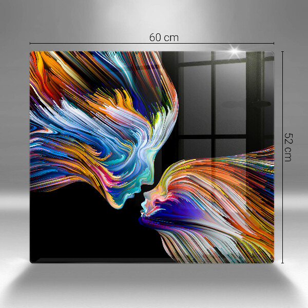 Płyta ochronna na kuchenkę Abstrakcja pocałunek