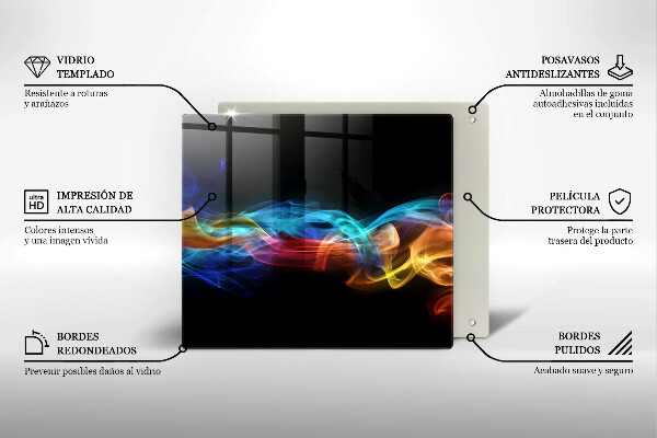 Osłona ściany przy kuchence gazowej Kolorowy dym