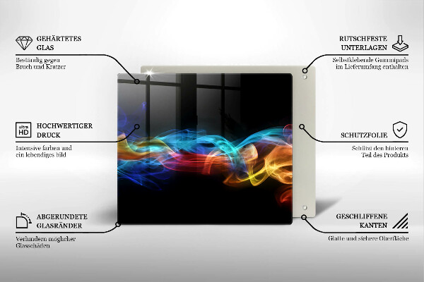 Osłona ściany przy kuchence gazowej Kolorowy dym