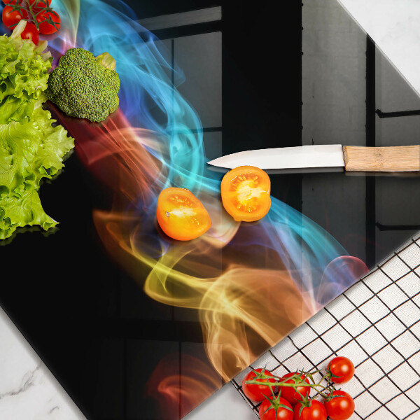 Osłona ściany przy kuchence gazowej Kolorowy dym