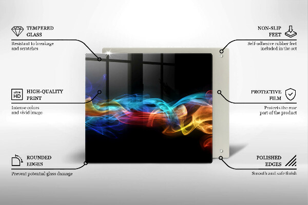 Osłona ściany przy kuchence gazowej Kolorowy dym