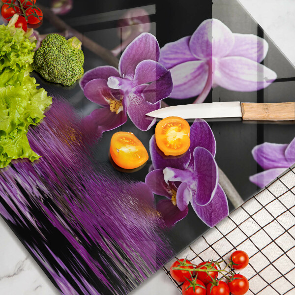 Osłona ściany przy kuchence gazowej Orchidea woda zen