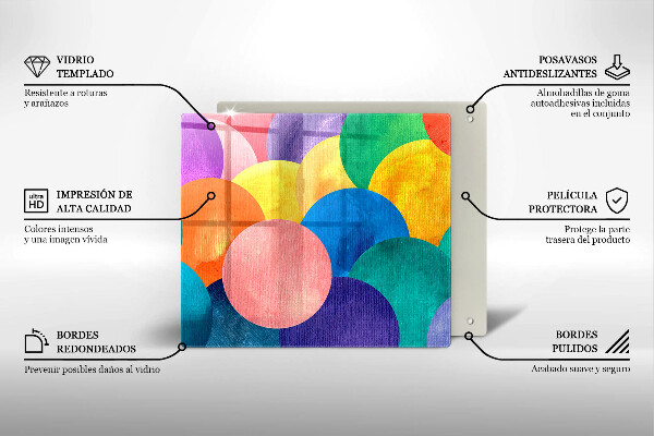 Osłona ściany przy kuchence gazowej Barwne koła