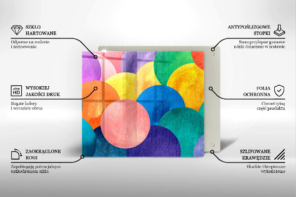 Osłona ściany przy kuchence gazowej Barwne koła