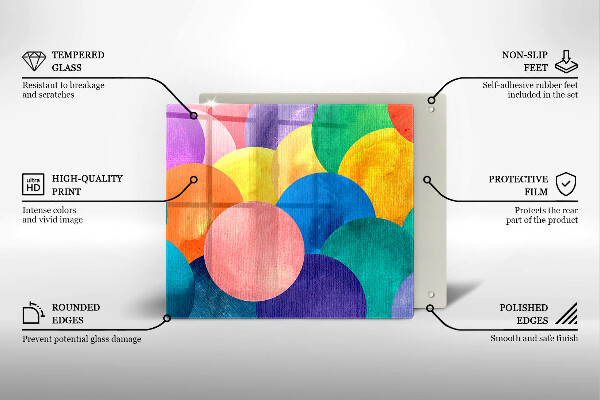 Osłona ściany przy kuchence gazowej Barwne koła