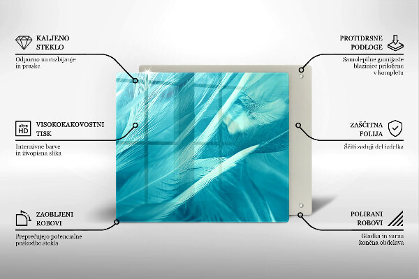 Osłona ściany przy kuchence gazowej Delikatne piórka
