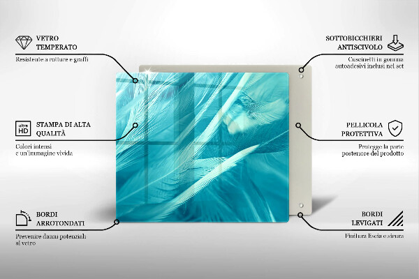 Osłona ściany przy kuchence gazowej Delikatne piórka