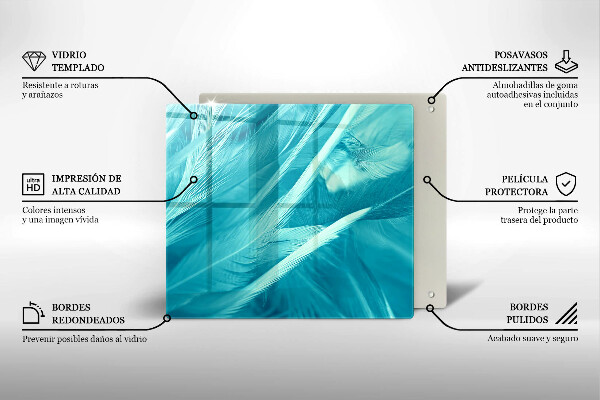 Osłona ściany przy kuchence gazowej Delikatne piórka