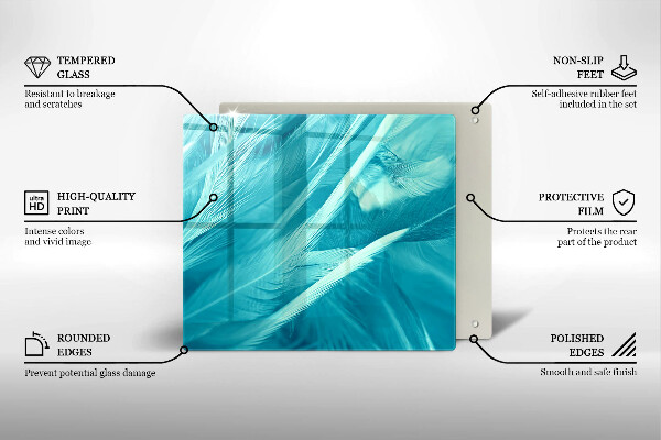 Osłona ściany przy kuchence gazowej Delikatne piórka