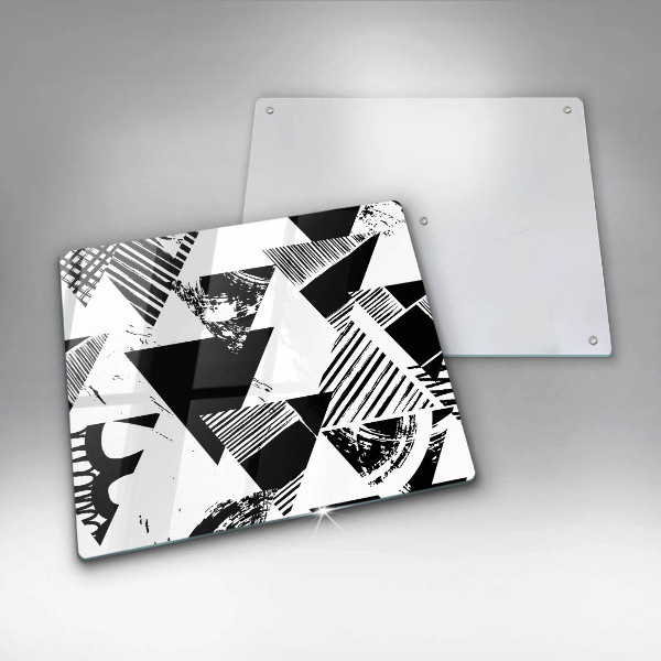 Osłona ściany przy kuchence gazowej Geometryczne trójkąty