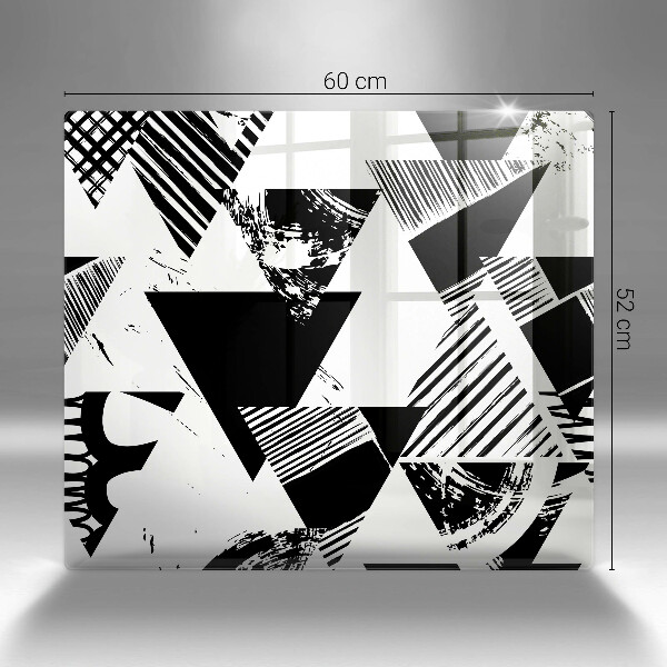 Osłona ściany przy kuchence gazowej Geometryczne trójkąty