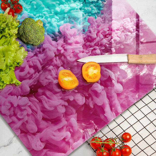 Osłona ściany przy kuchence gazowej Turkusowo-różowy dym