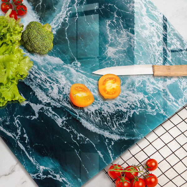 Osłona ściany przy kuchence gazowej Spieniona fale wody