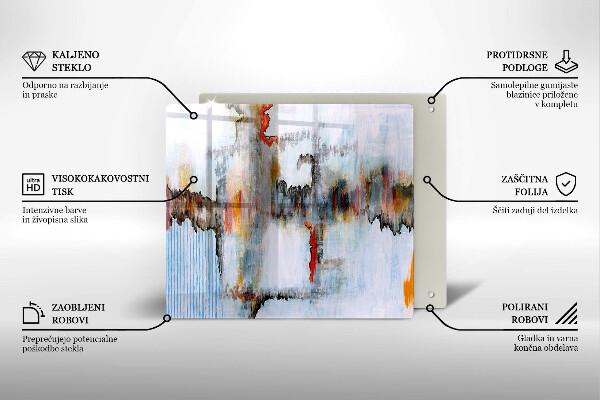 Osłona ściany przy kuchence gazowej Farby abstrakcja