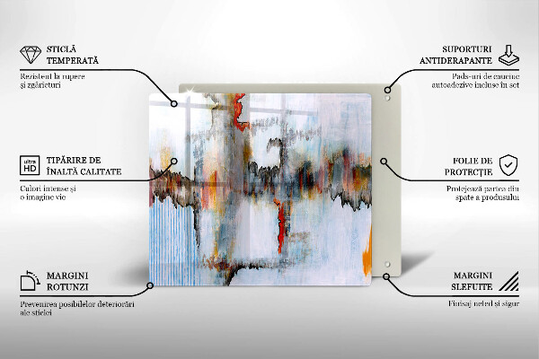 Osłona ściany przy kuchence gazowej Farby abstrakcja
