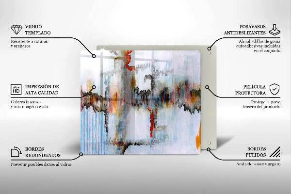 Osłona ściany przy kuchence gazowej Farby abstrakcja