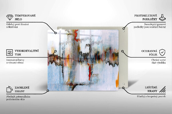 Osłona ściany przy kuchence gazowej Farby abstrakcja