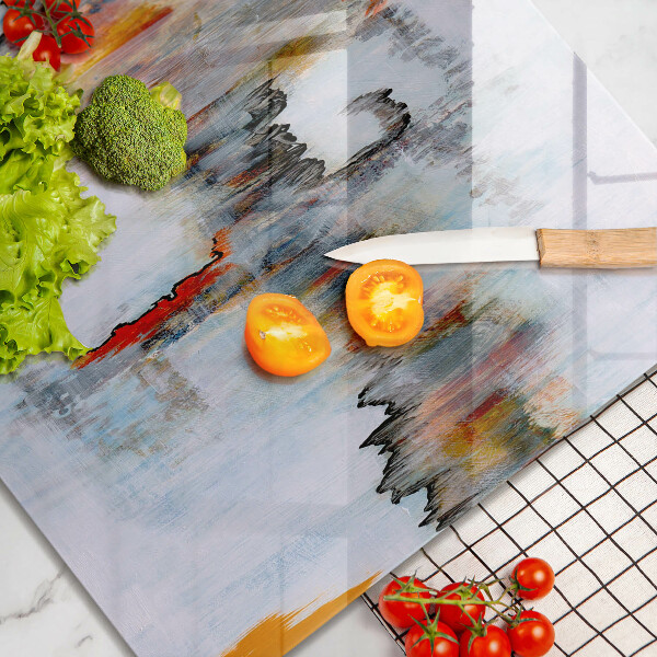 Osłona ściany przy kuchence gazowej Farby abstrakcja