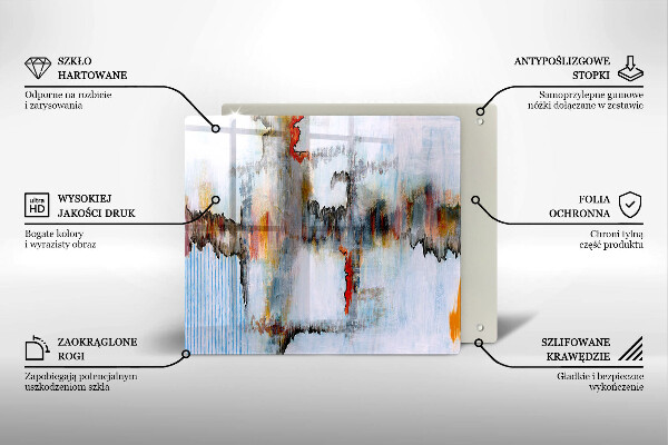 Osłona ściany przy kuchence gazowej Farby abstrakcja