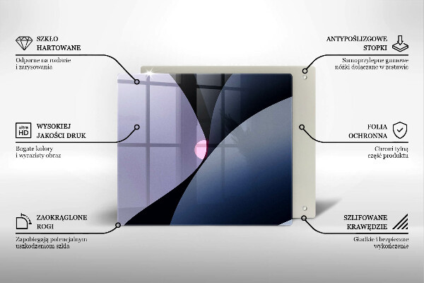 Osłona ściany przy kuchence gazowej Abstrakcja kształty