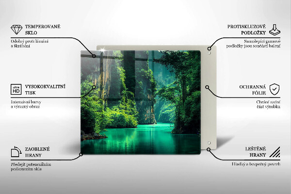 Osłona ściany przy kuchence gazowej Pejzaż laguna