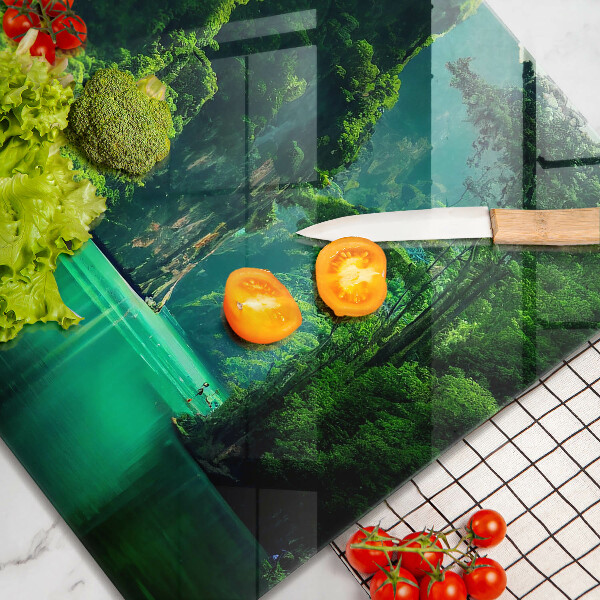 Osłona ściany przy kuchence gazowej Pejzaż laguna