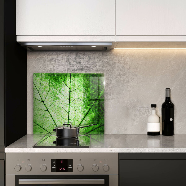 Osłona ściany przy kuchence gazowej Liść ozdobny żyłki