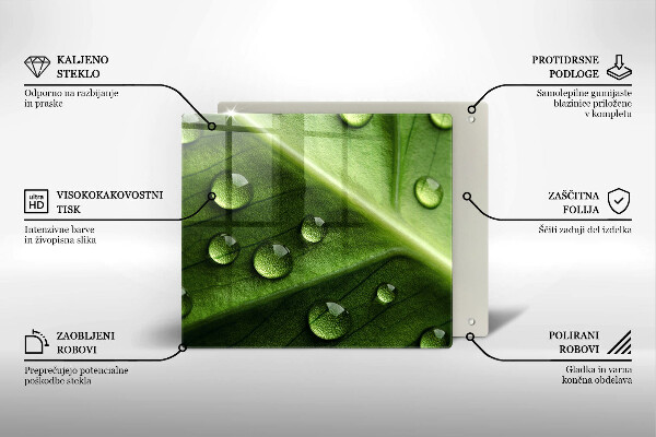 Osłona ściany przy kuchence gazowej Natura rosa i liść