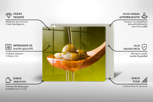 Osłona ściany przy kuchence gazowej Oliwa i oliwki