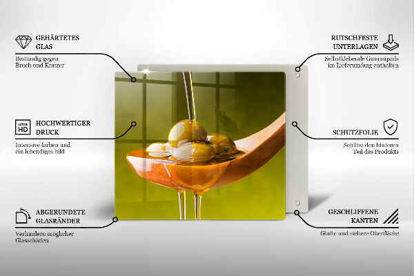 Osłona ściany przy kuchence gazowej Oliwa i oliwki