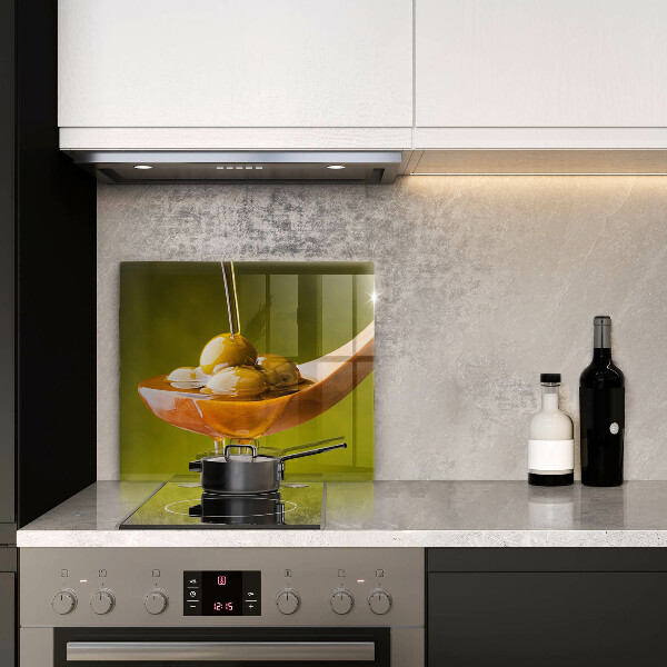 Osłona ściany przy kuchence gazowej Oliwa i oliwki