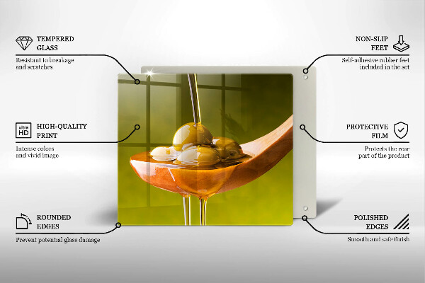 Osłona ściany przy kuchence gazowej Oliwa i oliwki