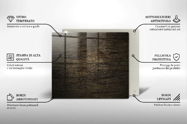 Osłona ściany przy kuchence gazowej Tekstura drewna kora