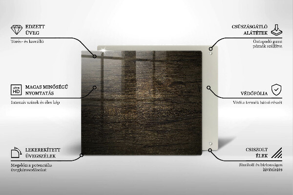 Osłona ściany przy kuchence gazowej Tekstura drewna kora