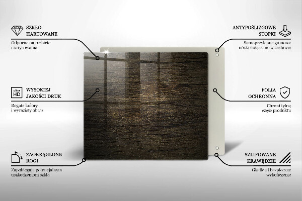 Osłona ściany przy kuchence gazowej Tekstura drewna kora