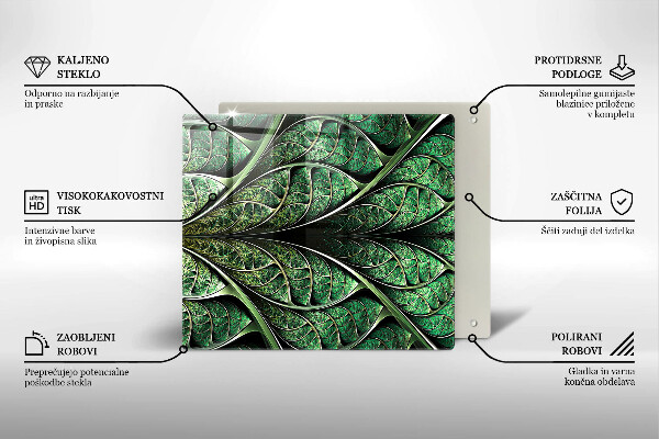 Osłona ściany przy kuchence gazowej Struktura liść żyłki