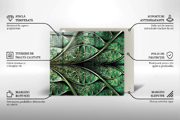 Osłona ściany przy kuchence gazowej Struktura liść żyłki