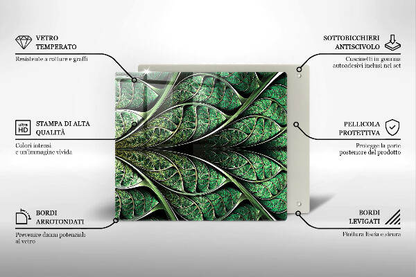 Osłona ściany przy kuchence gazowej Struktura liść żyłki