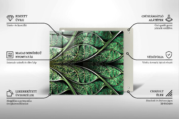 Osłona ściany przy kuchence gazowej Struktura liść żyłki