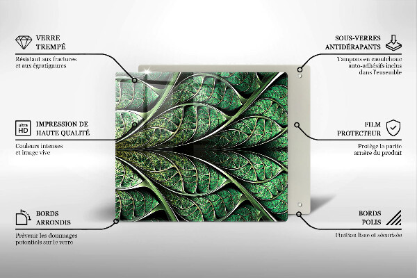Osłona ściany przy kuchence gazowej Struktura liść żyłki