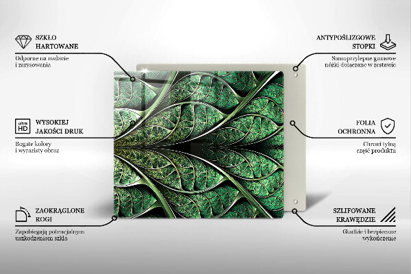 Osłona ściany przy kuchence gazowej Struktura liść żyłki