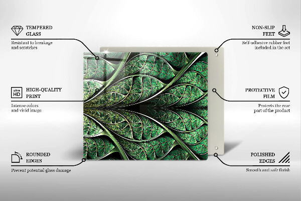 Osłona ściany przy kuchence gazowej Struktura liść żyłki