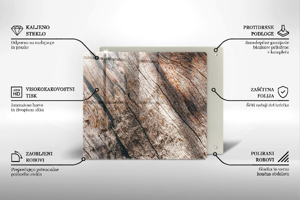 Osłona ściany przy kuchence gazowej Struktura drewna
