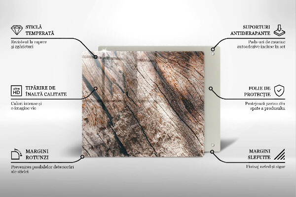 Osłona ściany przy kuchence gazowej Struktura drewna