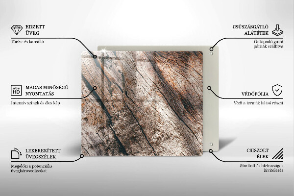 Osłona ściany przy kuchence gazowej Struktura drewna