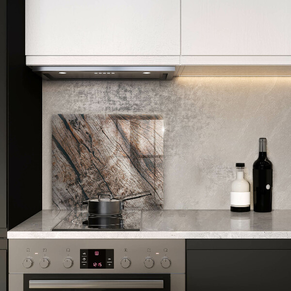 Osłona ściany przy kuchence gazowej Struktura drewna